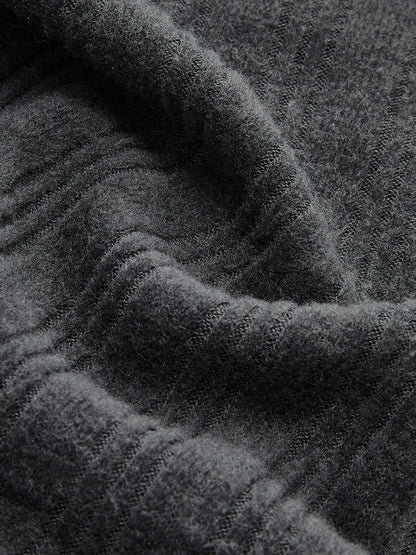 Renk Bloklu Panel Yaka Örgü Elbise
