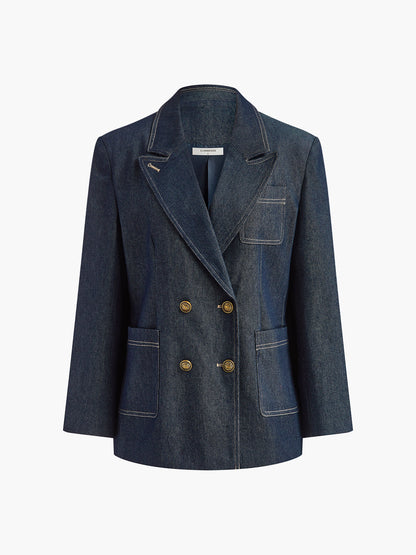 Pamuklu Yaka Kot Blazer