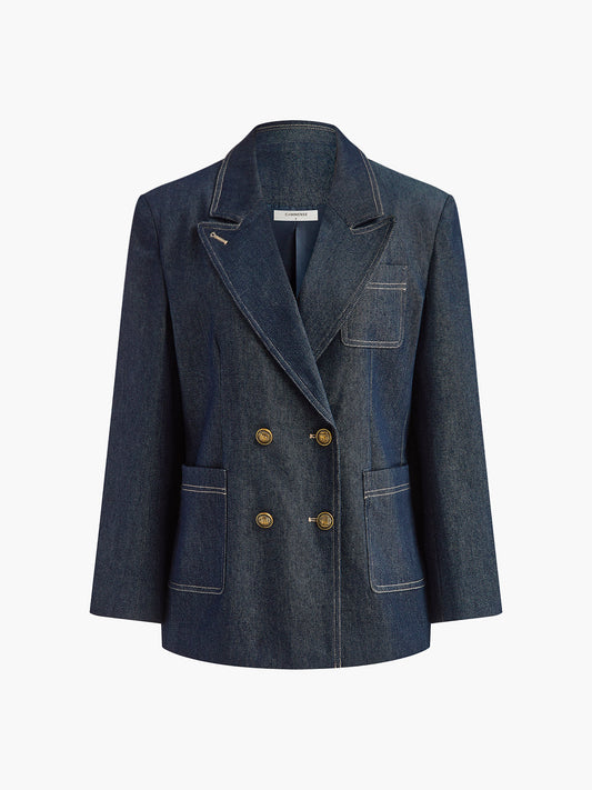 Pamuklu Yaka Kot Blazer