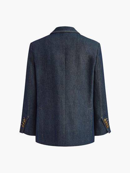 Pamuklu Yaka Kot Blazer