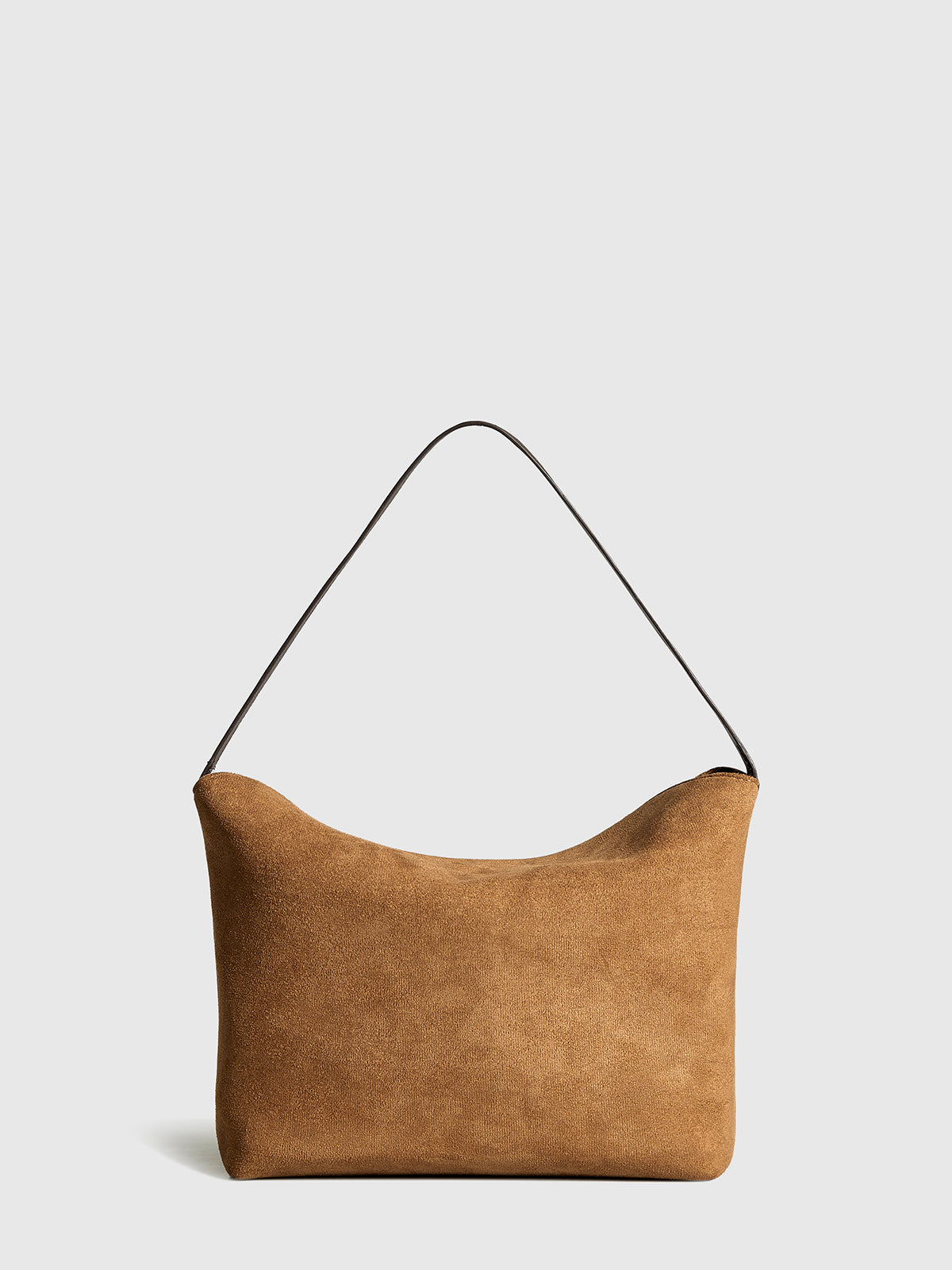 Minimalist Fermuarlı Yastıklı Omuz Çantası