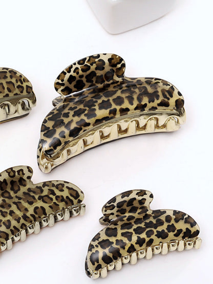 Leopar Desenli Saç Pençesi