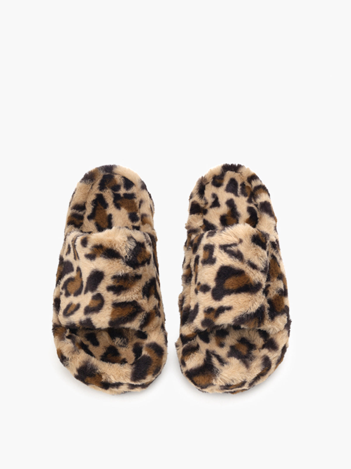 Leopar Tüylü Platform Terlik