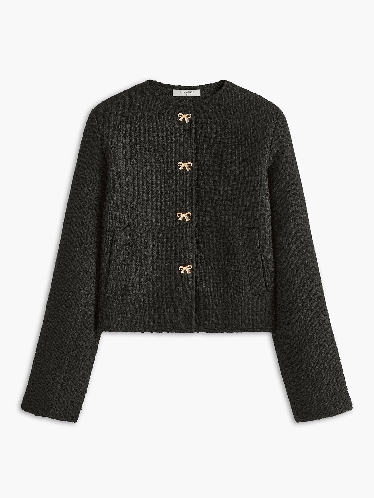 Altın Fiyonklu Tweed Ceket