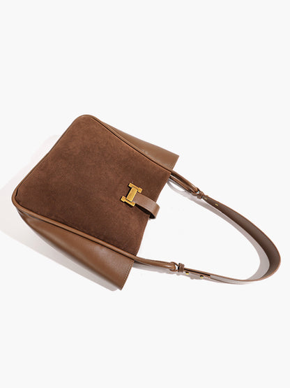 Metal Detaylı Panelli Tote Çanta