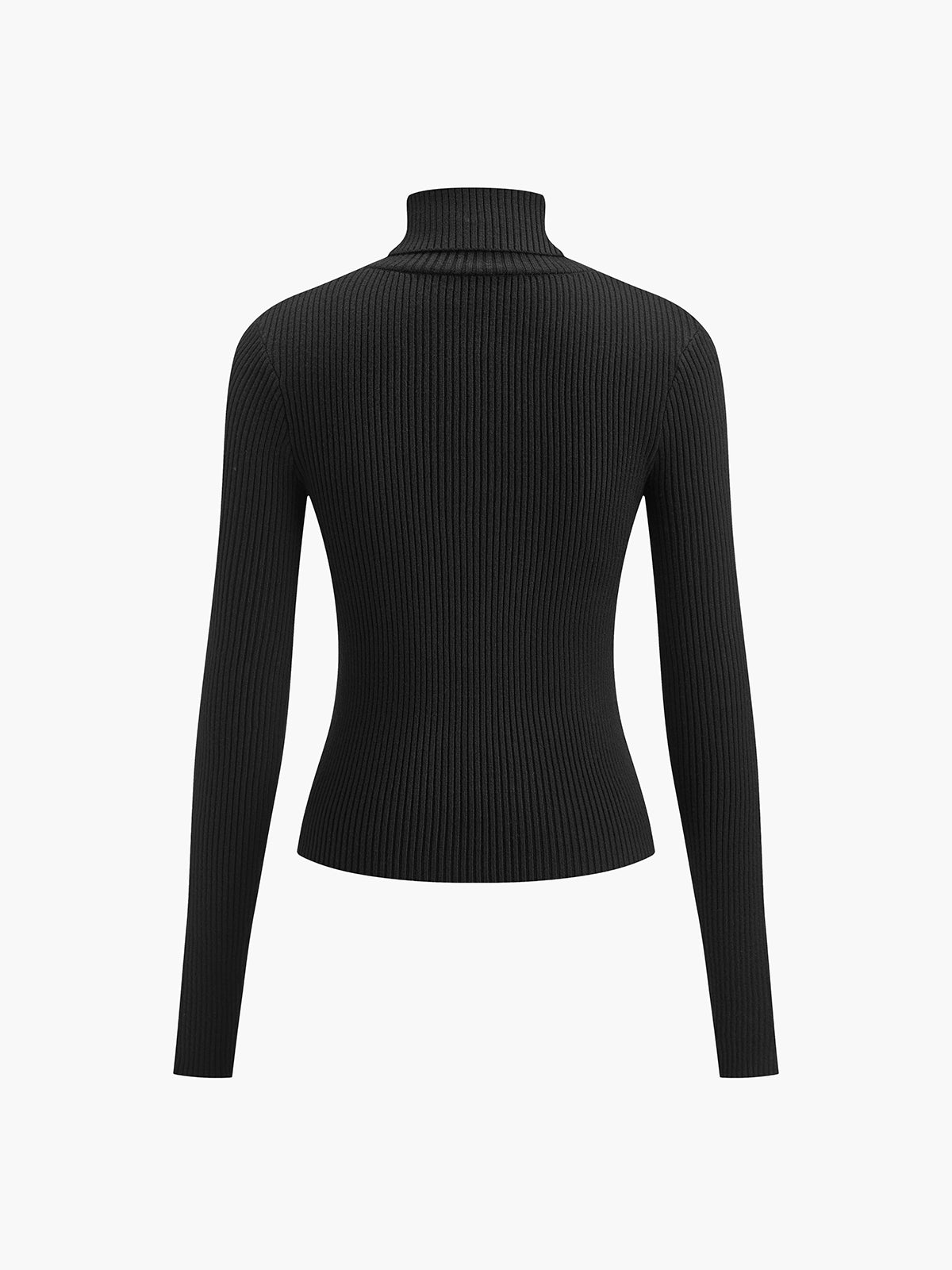 Minimalist Balıkçı Yaka İnce Örgü Üst