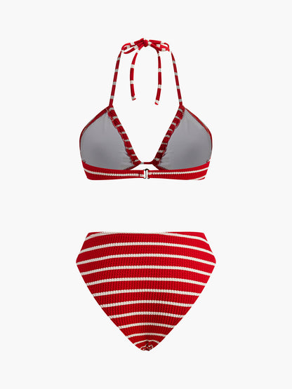 Çizgili Bikini ve Uyumlu Şort