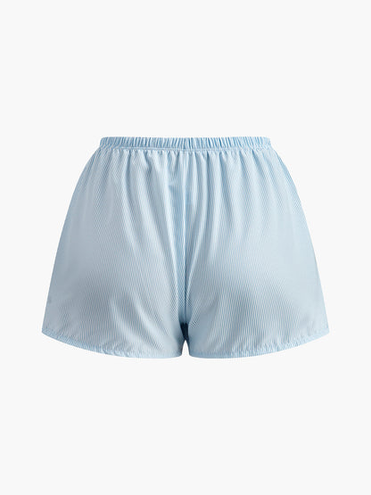 Çizgili Bikini ve Uyumlu Şort