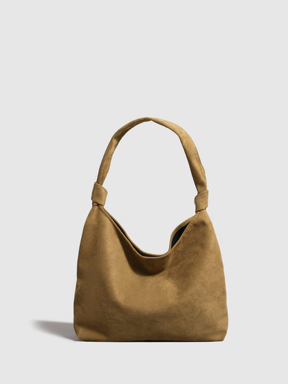 Düğümlü Süet Hobo Çanta