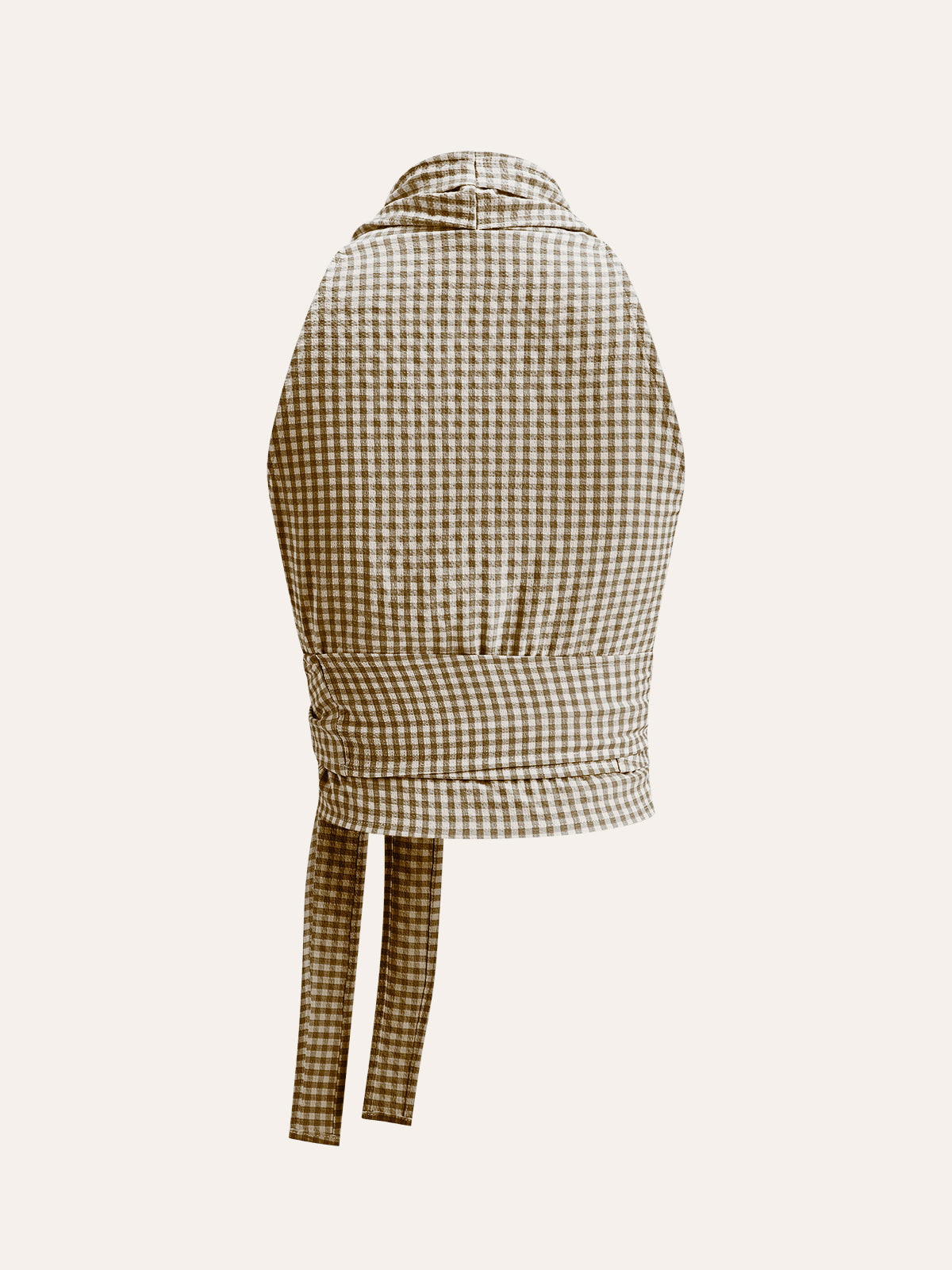 Gingham Halter Wrap Üst