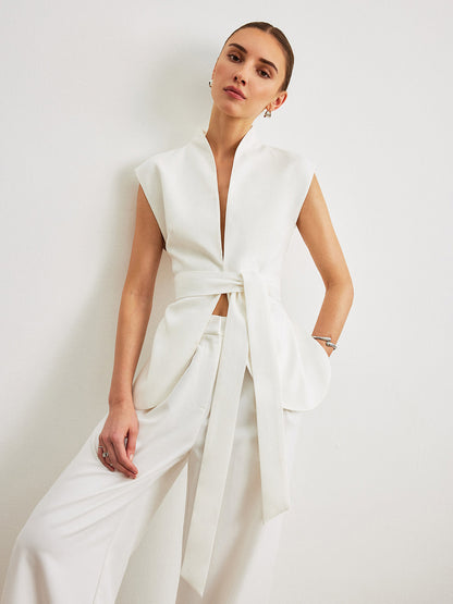 Kemerli Peplum Üst