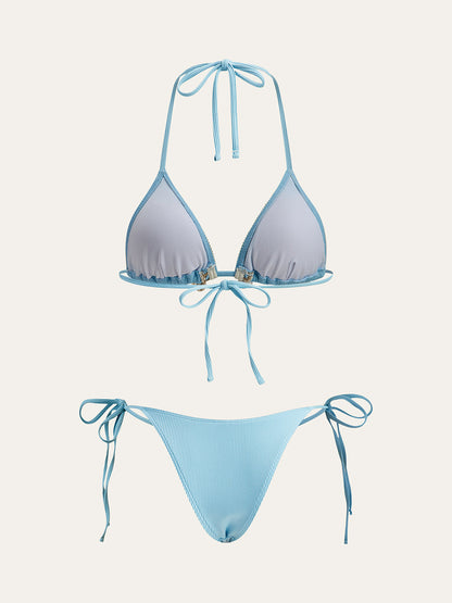 Kabuk Charm Trim Bağcıklı Bikini Takımı
