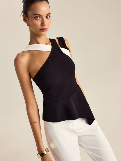 Asimetrik Peplum Üst