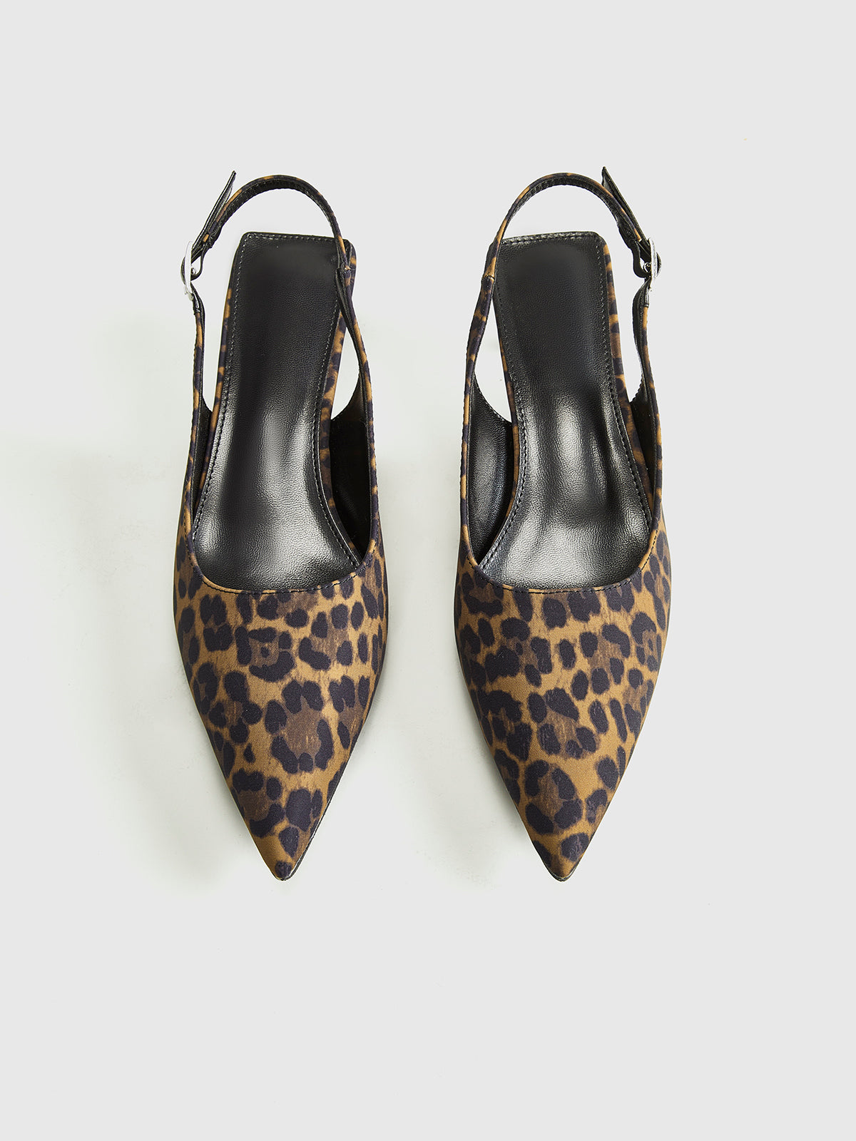 Leopar Yavru Kedi Slingback Ayakkabılar