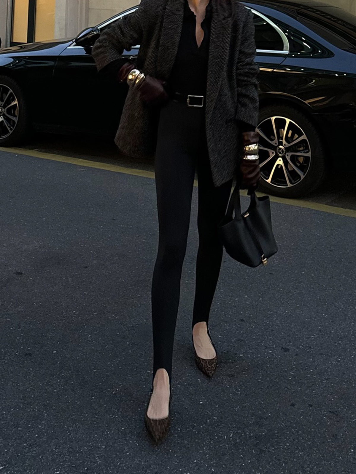 Leopar Yavru Kedi Slingback Ayakkabılar