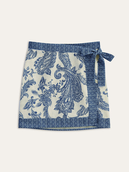 Paisley Desenli Sarma Etek