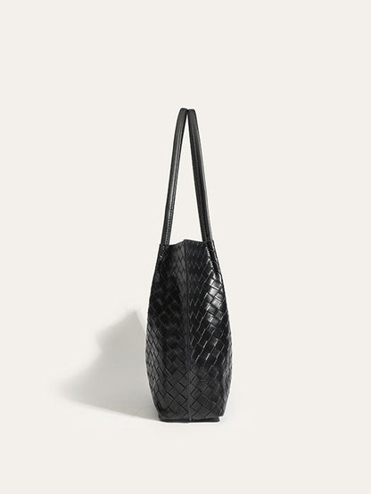Dokuma PU Tote Çanta