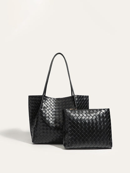 Dokuma PU Tote Çanta
