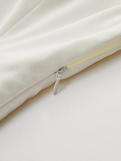 Halter Yaka Straplez Pileli Mini Elbise