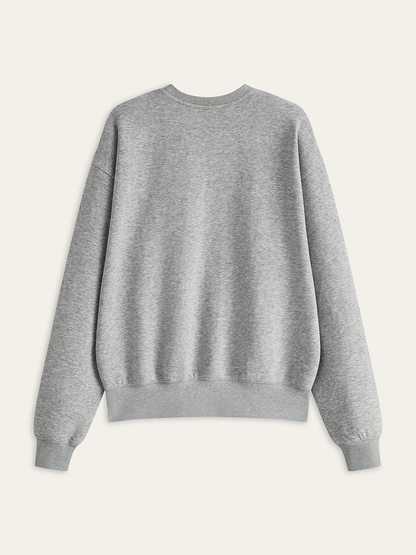 Pamuk Karışımlı Yuvarlak Yaka Sweatshirt