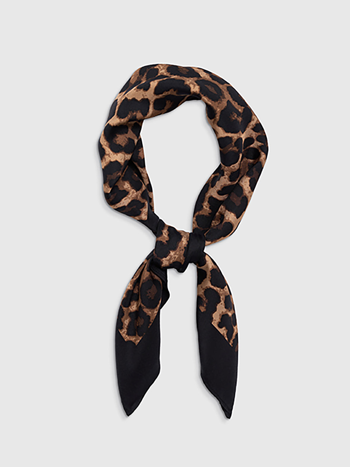 Leopar Desenli Kare Eşarp