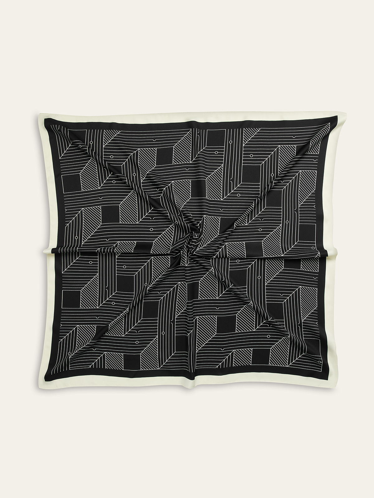 Geometrik Desenli Kare Atkı