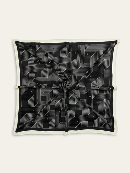 Geometrik Desenli Kare Atkı