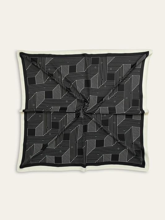 Geometrik Desenli Kare Atkı
