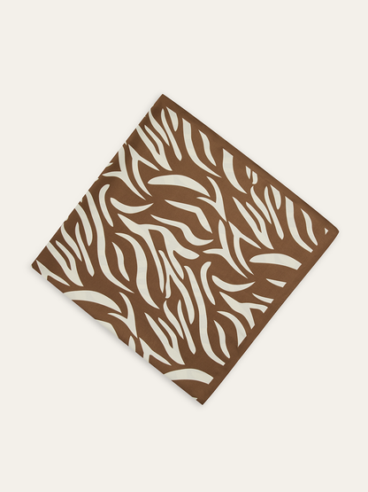 Zebra Desenli Kare Atkı