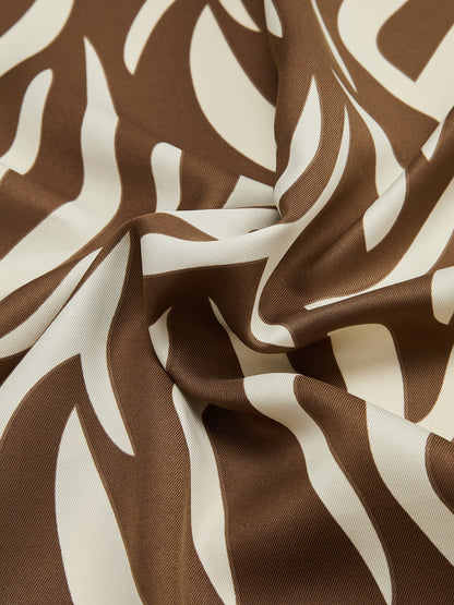 Zebra Desenli Kare Atkı