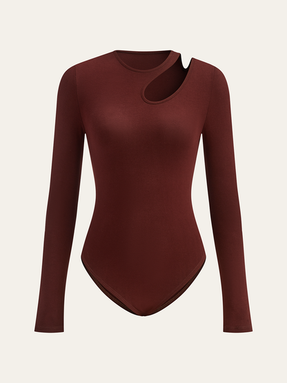 Uzun Kollu Kesikli Bodysuit