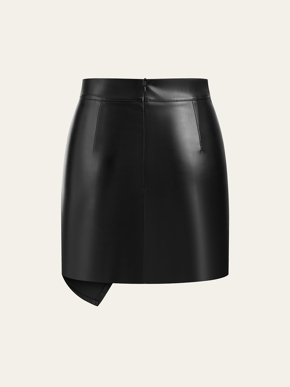 Suni Deri Twist Mini Etek