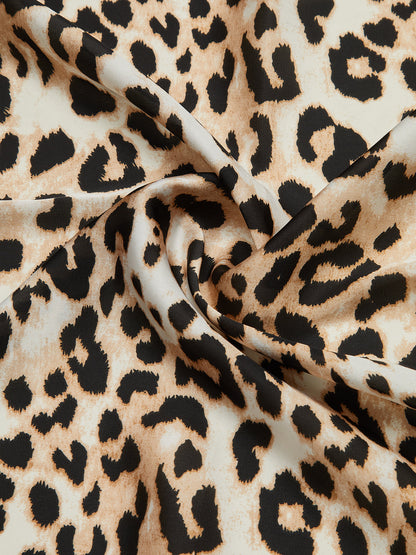 Leopar Desenli Kare Eşarp