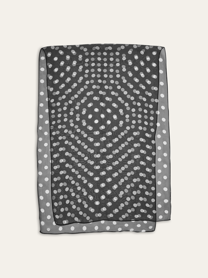 Polka Dot Şeffaf Eşarp