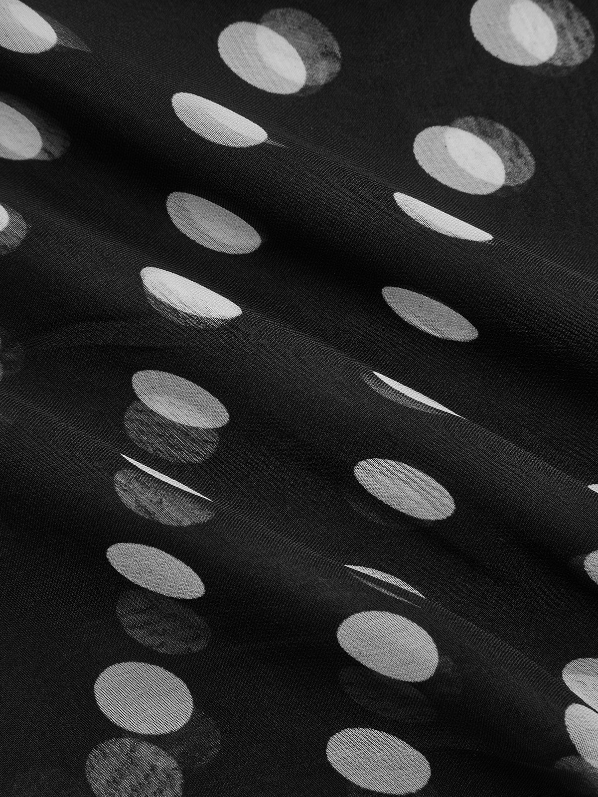 Polka Dot Şeffaf Eşarp