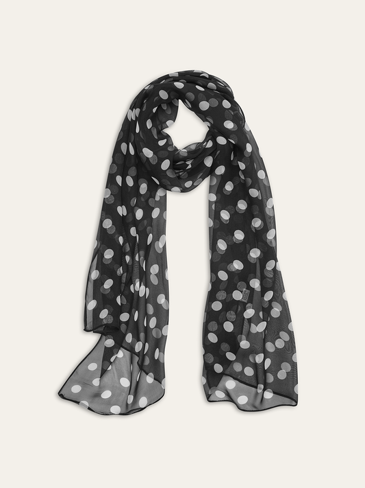 Polka Dot Şeffaf Eşarp