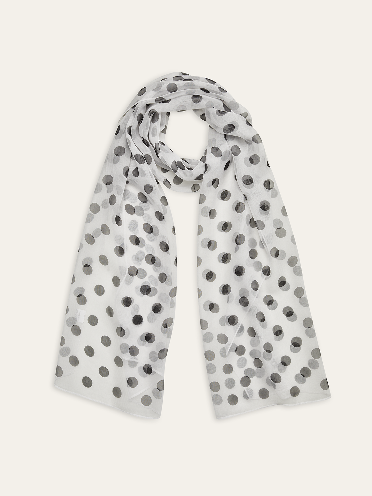 Polka Dot Şeffaf Eşarp
