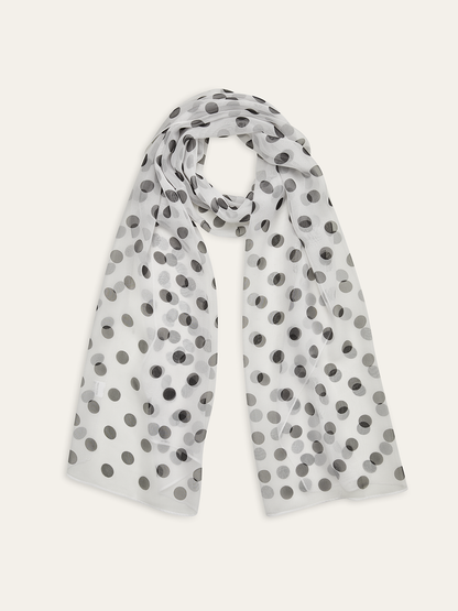 Polka Dot Şeffaf Eşarp