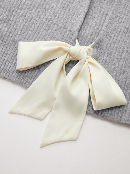 Yün Karışımlı Kısa Kollu Fiyonklu Örgü Üst