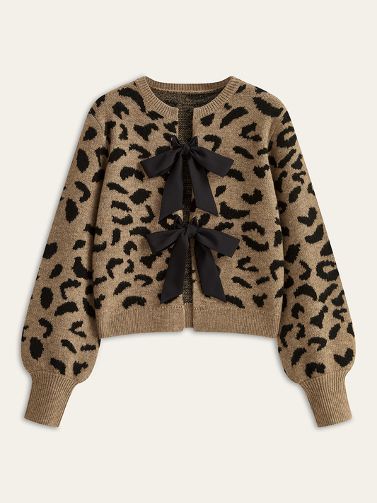 Leopar Papyon Örgü Üst