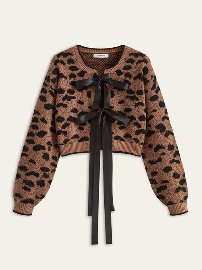 Leopar Desenli Papyon Hırka