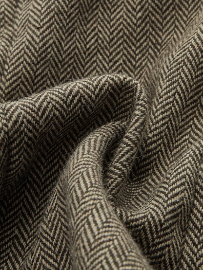 Büyük 3D Çiçekli Tek Düğmeli Tweed Blazer