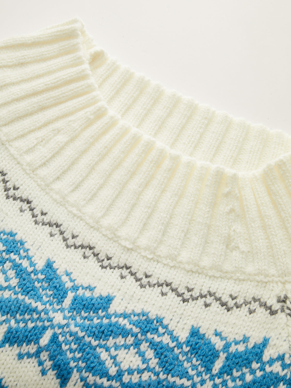 Omuzları Açık Fair Isle Kazak