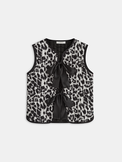 Papyon Leopar Desenli Kapitone Yelek
