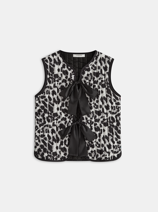 Papyon Leopar Desenli Kapitone Yelek