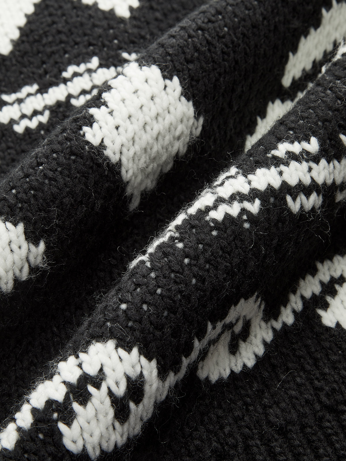 Fair Isle Fermuarlı Örgü Hırka