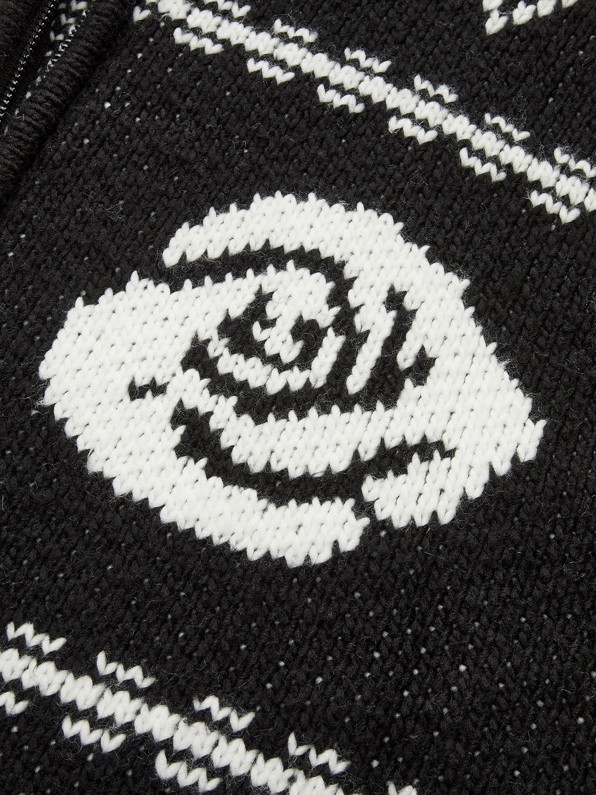 Fair Isle Fermuarlı Örgü Hırka