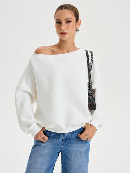 Omuz Açık Büyük Boy Sweatshirt