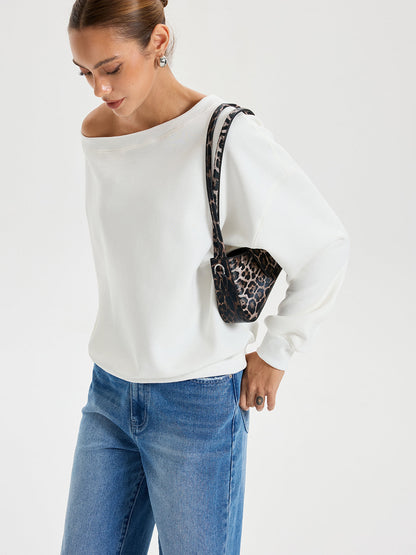 Omuz Açık Büyük Boy Sweatshirt