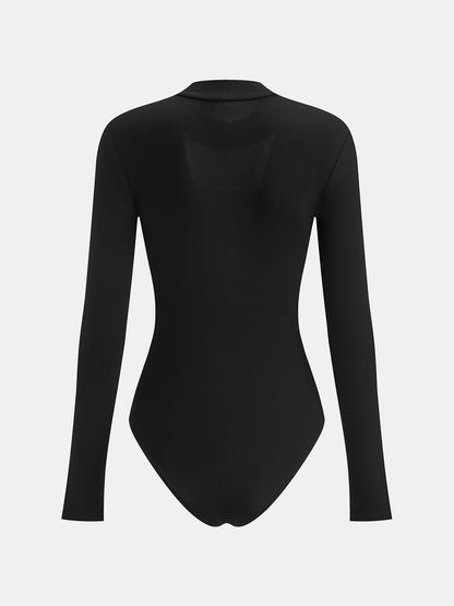 Şeffaf Yuvarlak Yaka Bodysuit'ler